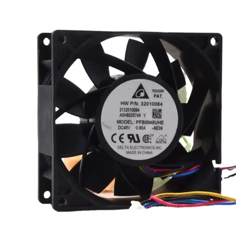 PFB0948UHE Delta FAN AXIAL 92X38MM 48VDC Tubeaxial 7000RPM 2Wire Leads brushless axial flow cooling fans