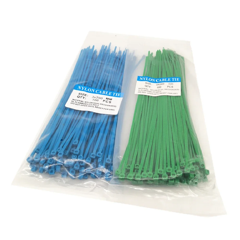 Self-Locking Plastic Nylon Wire Cable Zip Ties 100Pcs