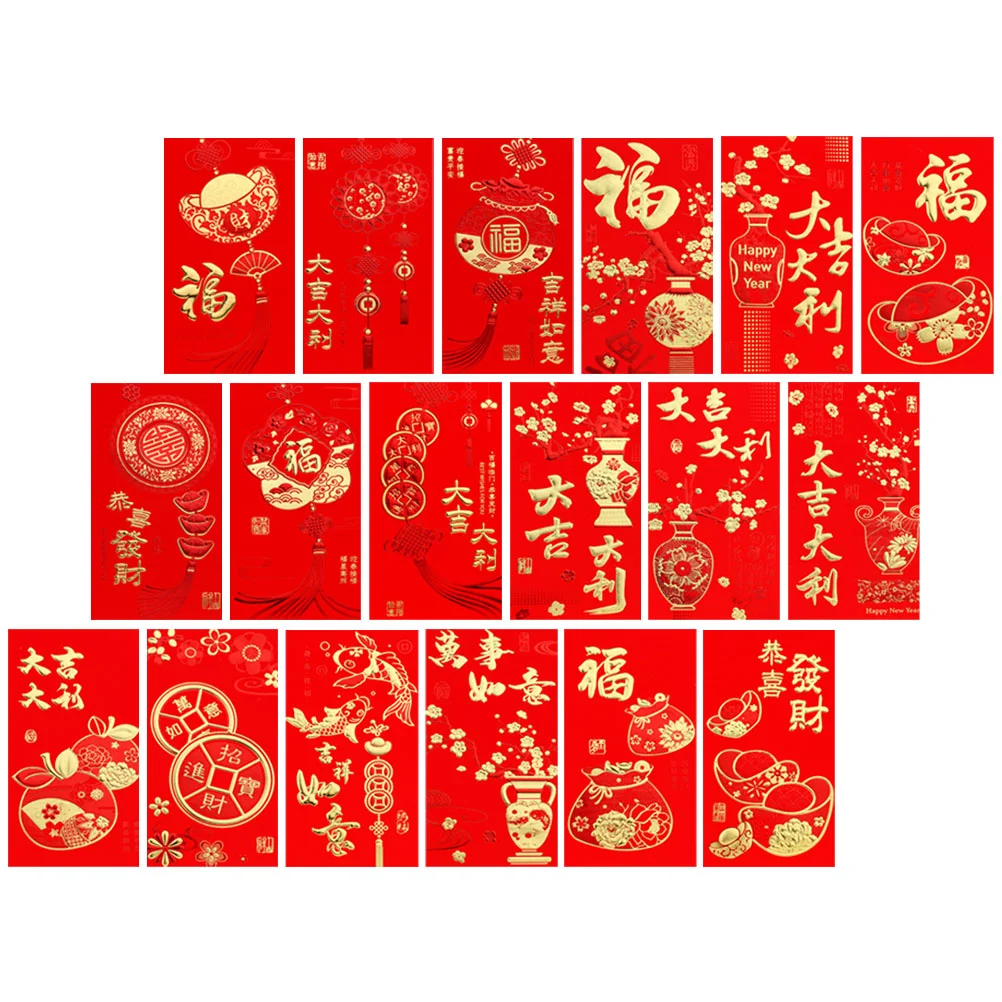

Красные конверты на новый год, красный карман Hongbao для нового года, весеннего фестиваля, дня рождения, свадебные красные подарочные конверты для денег