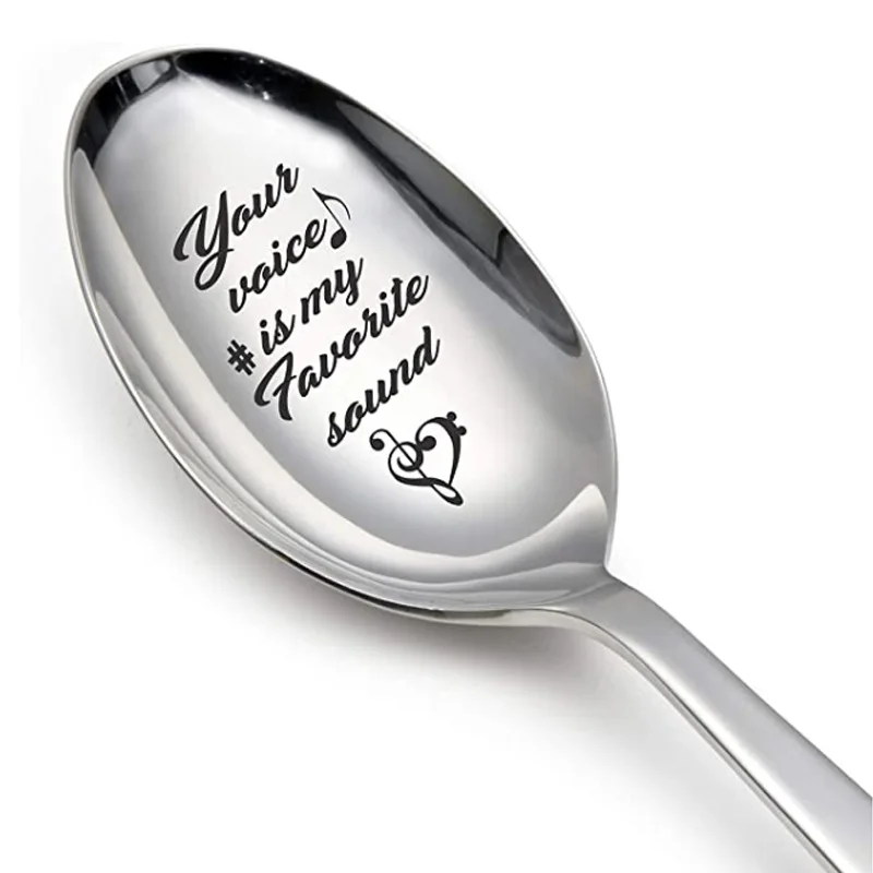 Romantic Stainless Steel Love Letter Spoons - Perfect Valentine's, Wedding, or Anniversary Gift