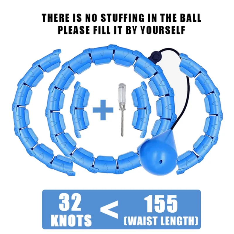 Weighted Exercise Hoop for Adults - Adjustable, Detachable Infinity Fitness Hoop with Extra Links for Enhanced Workouts
