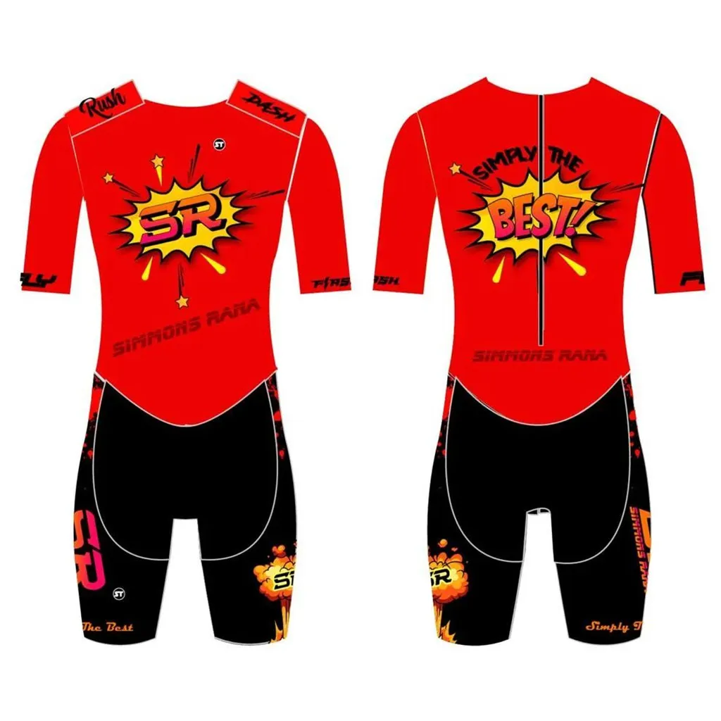 SR Men's Performance Inline Skates Racing Skinsuit Speed Skates Short Sleeve Quick Dry Breathable Skate Tights Swiming Suits 3