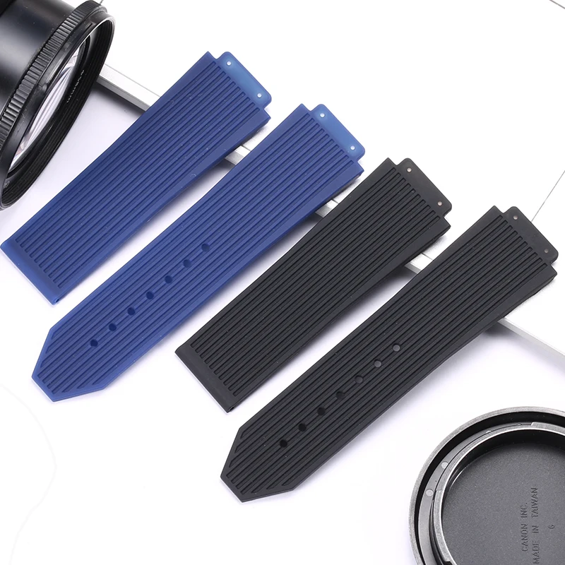25 X19Mm Big Bang Accessori Per Orologi Per Hublot Big Bang Yubo Classic Fusion Silicone Impermeabile Cinturino Per Orologio Da Uomo Bracciale In Gomm