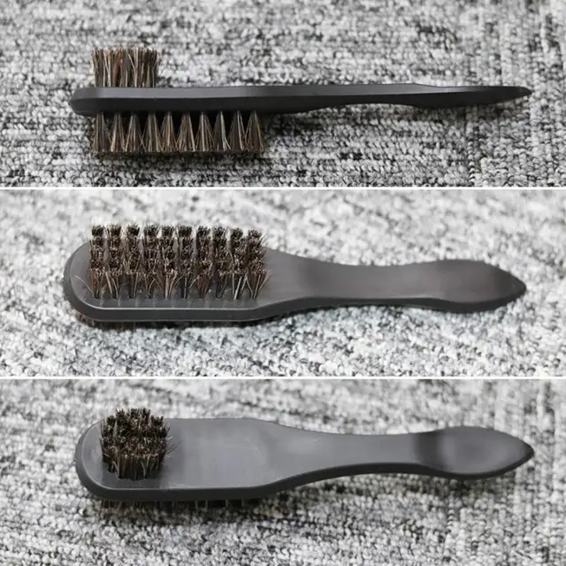 Cipő Kefe Nubuck Csizma Tisztító Kétoldalas Lófoganfogantyú Cipőefe Puha Hajjal Többfunkciós Szerszámok - Image 3