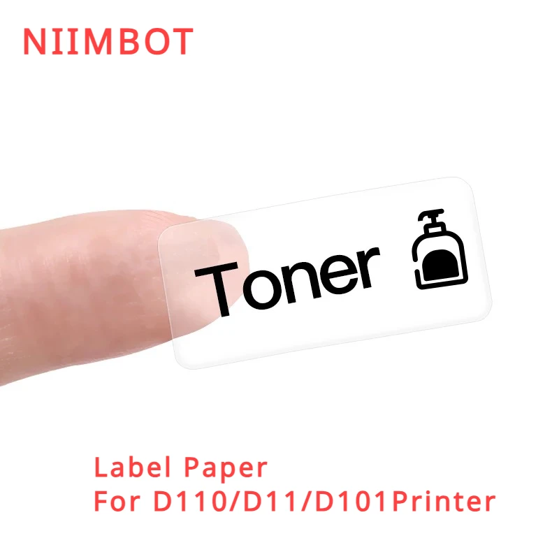 Прозрачная бумага для этикетов Niimbot D11/D11/D101, прямоугольное круглое классификационное кольцо без чернил для бутылок