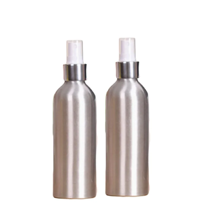 

150ml 200ml 250ml 300ml 500ml Aluminum Bottle Sliver Mist Spray Cap Empty Tin Metal Perfume Atomizer Refillable Bottle 5pcs