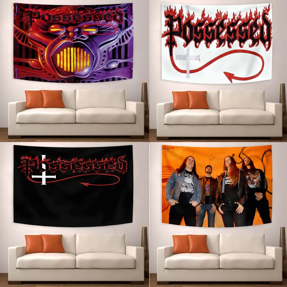 3x5ft Shadow Cult Best Album Possessed By Seven Churches Tapestry for College Dorm Room Decor, Bedroom Aesthetic Room Decor