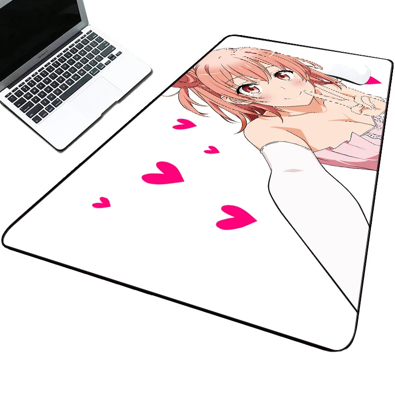 Yui Yuigahama Oregairu Computer Mouse Pad Sexy Mouse Pad Rest Anime Mats Gamer Mat 350X600X2MM Diy Laptop Mesa Gaming