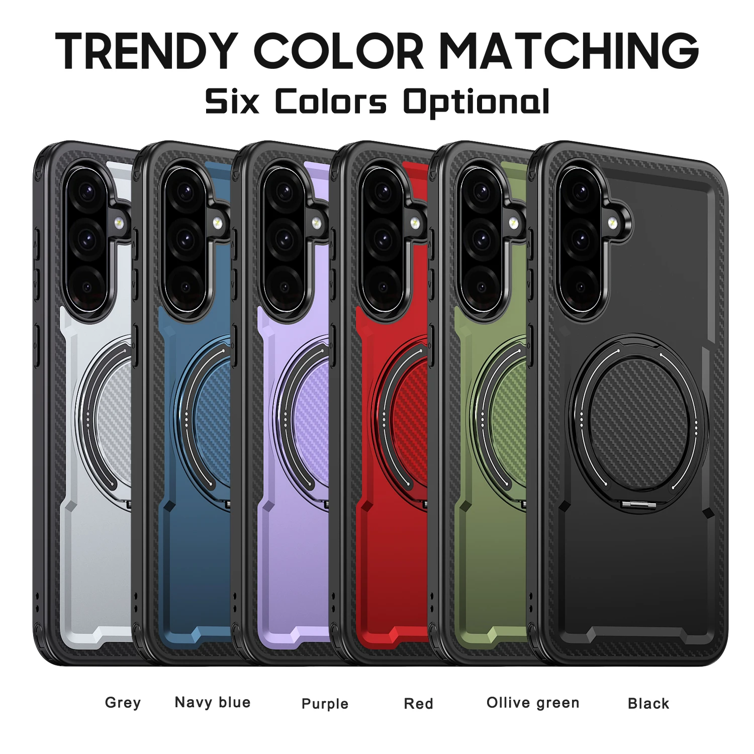 360° Rotating Magnetic Metal Bracket Phone Case