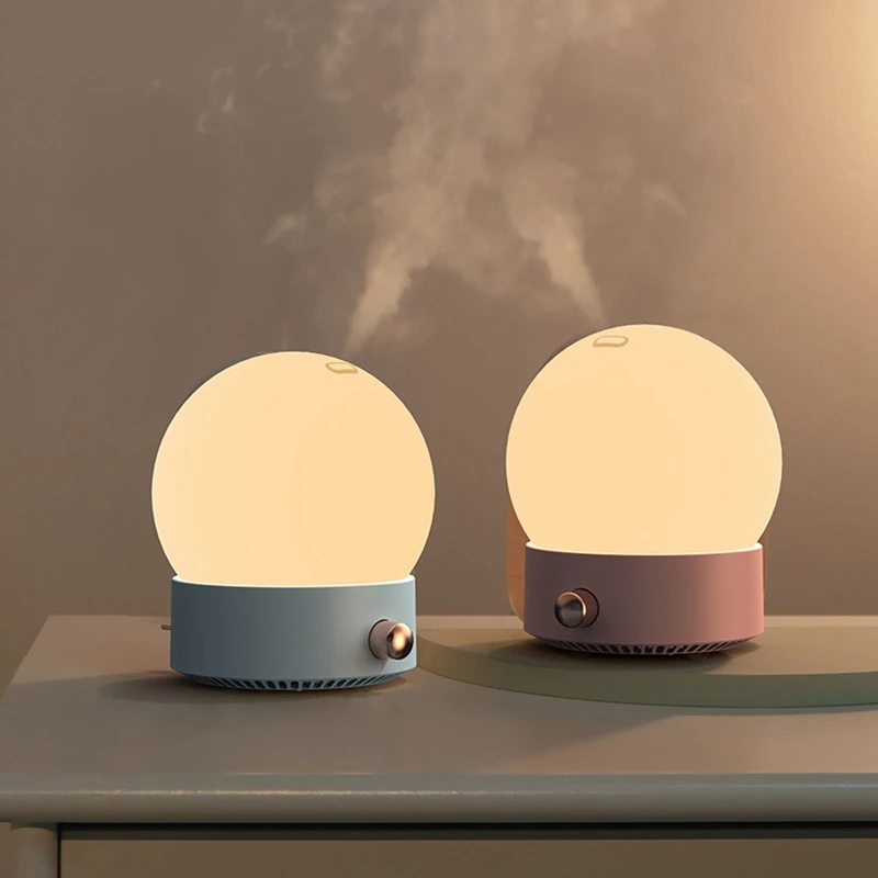 

EAS-Aroma Diffuser Ultrasonic Essential Oil Air Humidifier Full Moon Lamp Night Light Night Cool Mist Purifier For Office