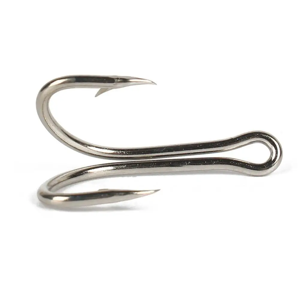 Double Hook Metal Fishing Fish Long Spiky Hooks for Pond Lake River