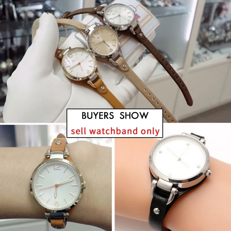 Genuine Leather Women's 8mm Watch Strap Bracelet