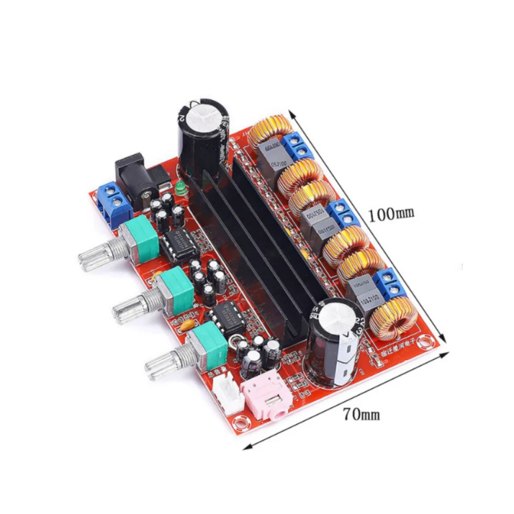 XH-M139 Audio Amplifier Board 2x50W 100W 2.1 Channel Amplifier Modules DC 12-24V 3 Sound Channels Energy Saving Pure HiFi Music - 3