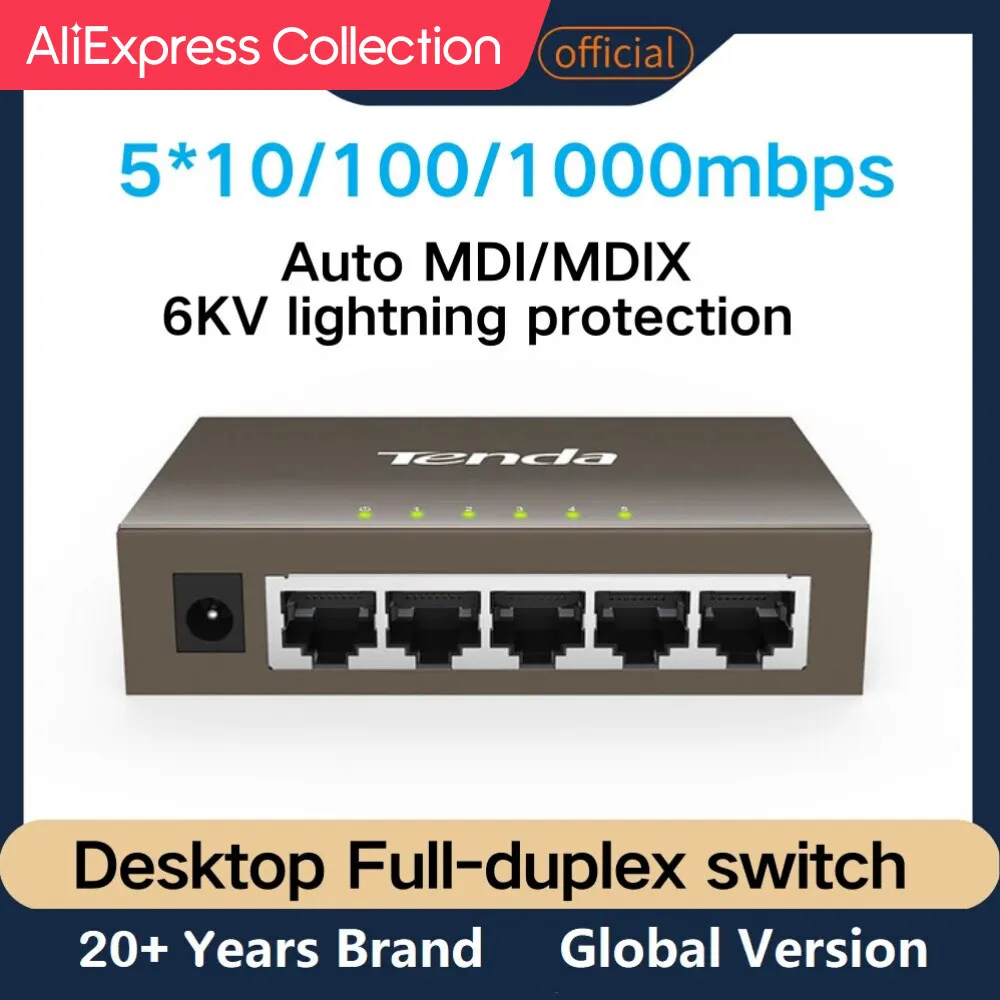 Tenda Poe Switch 5 Porte Switch Di Rete Gigabit Psexpd Gigabit Poe Porte Lavoro Telecamera Di Sorveglianza Ip Smart Poe Switch