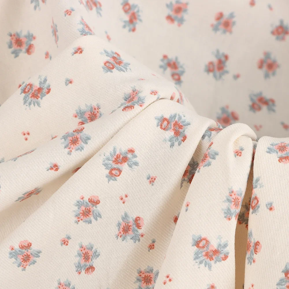In-Stock Full Cotton Printing Fabric For Women's Dresses Children's Clothing Doll Tops Wax-Dye Clothing Fabric From China