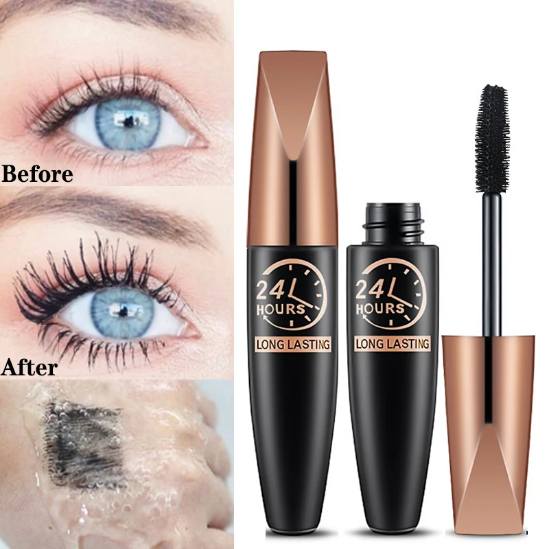 24 Hours Longwearing Mascara 4d Silk Fiber Eyelashes Natural Curling
