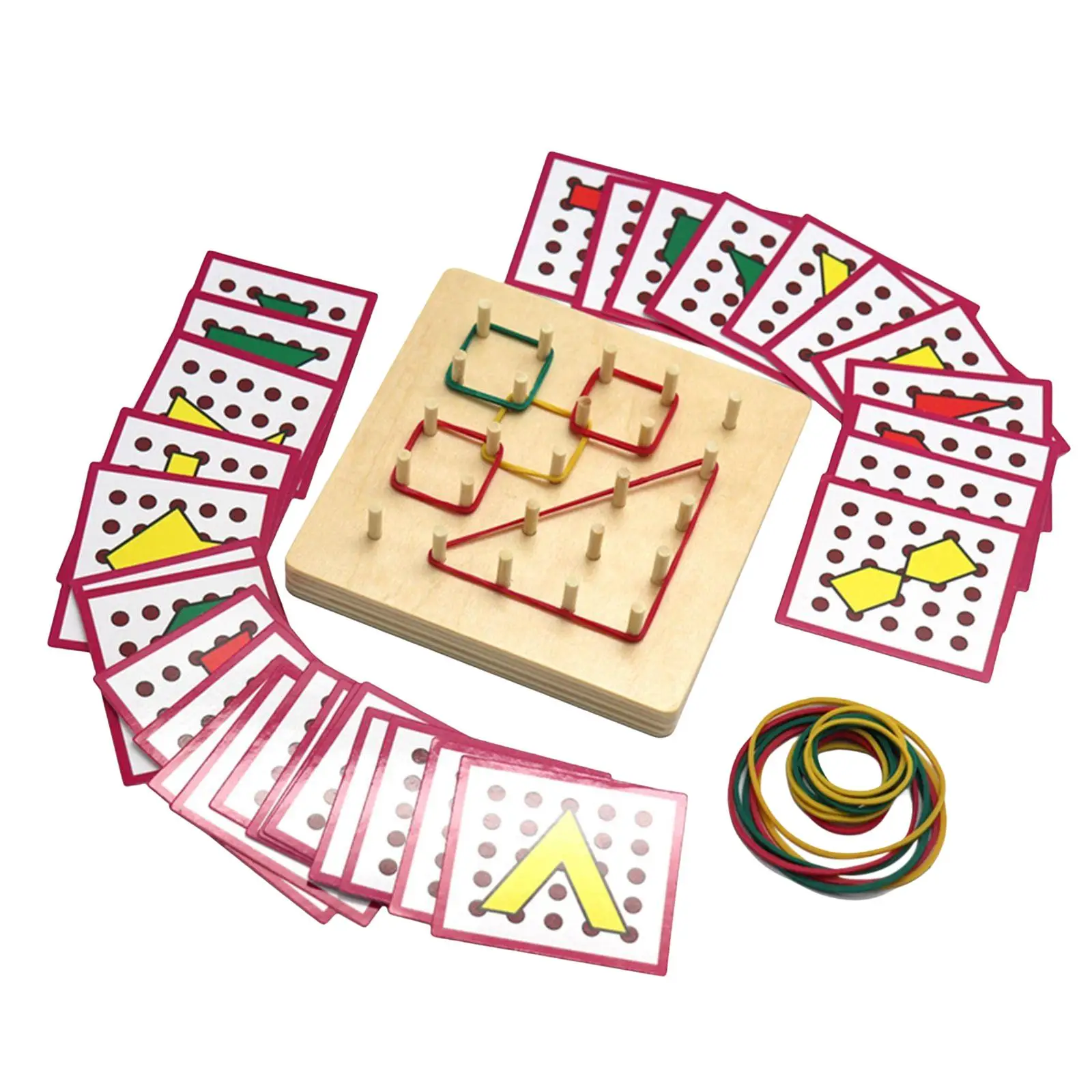 

Деревянная Геометрическая пегбордная доска, обучающая игрушка, математический манипуляционный материал для детей
