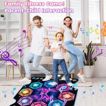 VATOS Dance Mat for Kids 27 Levels 8 LED Keys Bluetooth 5 Game Modes Built-in Music Ages 3+ Years Outdoor Fun Party Toys 4