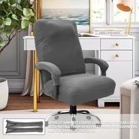 Jacquard Office Boss Chair Cover Elastic Boss Rotating Computer Chair Seat Case Stretch Gaming Chair Covers with Armrest Covers 1