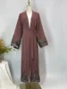 Ramadan caftan perles ouvertes Abaya dubaï luxe Islam vêtements musulmans pour femmes Kimono turquie Caftan Marocain Femme Robe Kebaya
