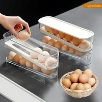 Automatic Scrolling Egg Rack Kitchen Egg Holder Storage Box Egg Basket Container Organizer Rolldown Refrigerator Egg Dispenser 1