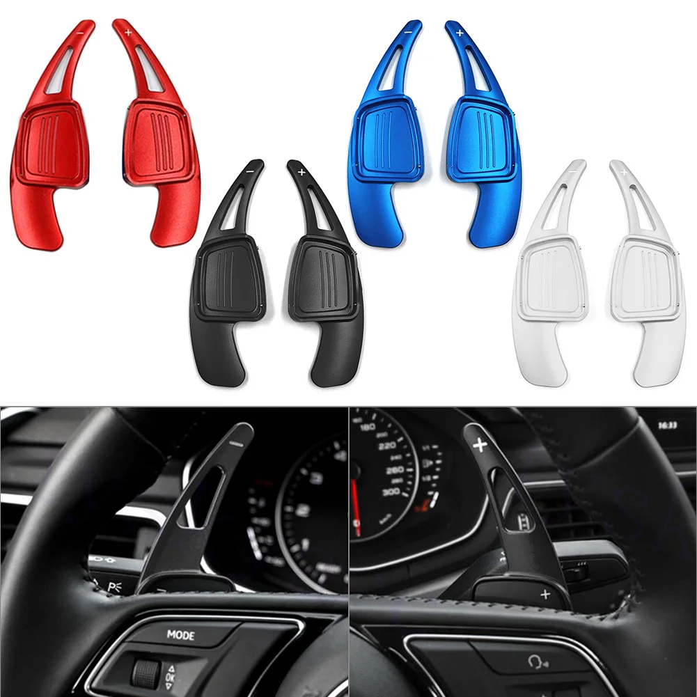 

1 Pair Aluminum Car Steering Wheel Shift Paddle Shifter Extension For Audi A3 A4L A5 A6L S3 S4 Q2 Q5L Q7 TTS