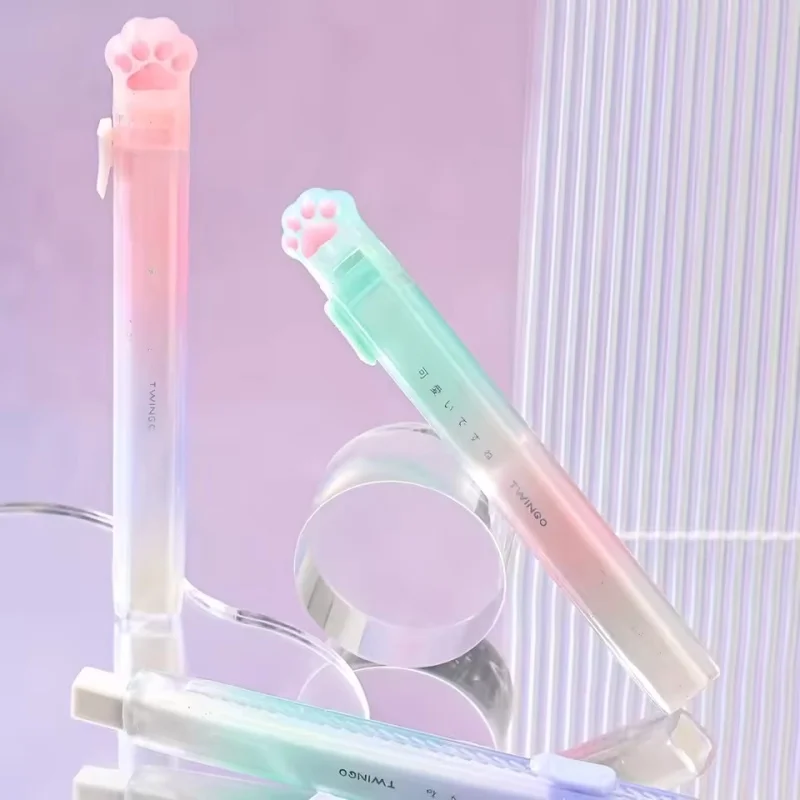 그라데이션 고양이 발 모양 스트레치 지우개, 수정 및 변형 지우개, 흔적 없는 지우개, 학생용 문구 지우개