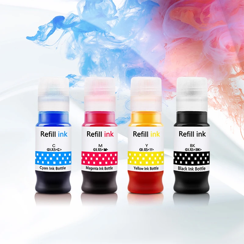 70ML*4 GI-25 GI25 Pigment Refill Bottle Ink High Capacity Work for Canon PIXMA MegaTank GX GX1020 Printer (4-Pack, KCMY)