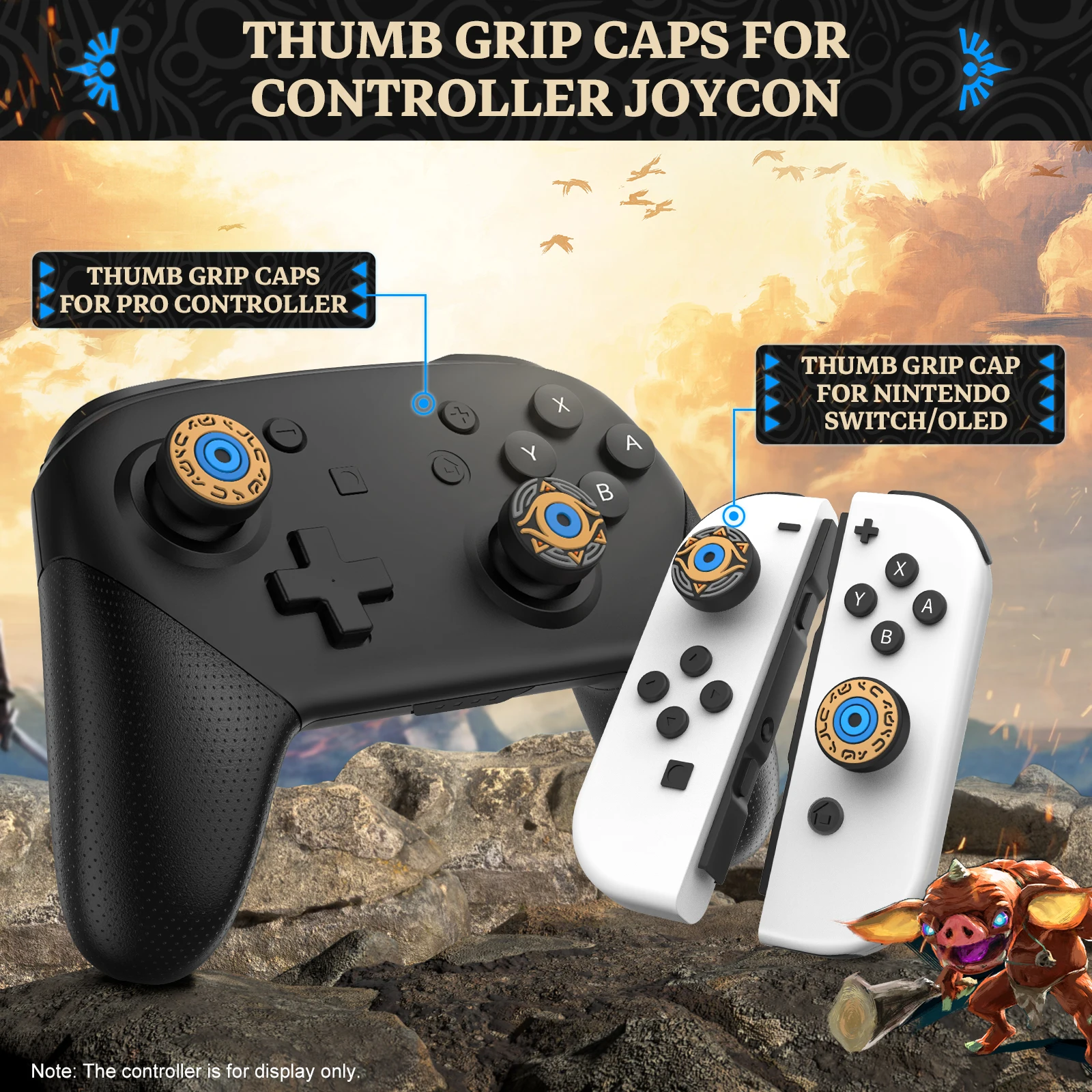 IINE Silicone Non-Slip Cap Case Thumb Grips Cover Analog Thumb - Main Image