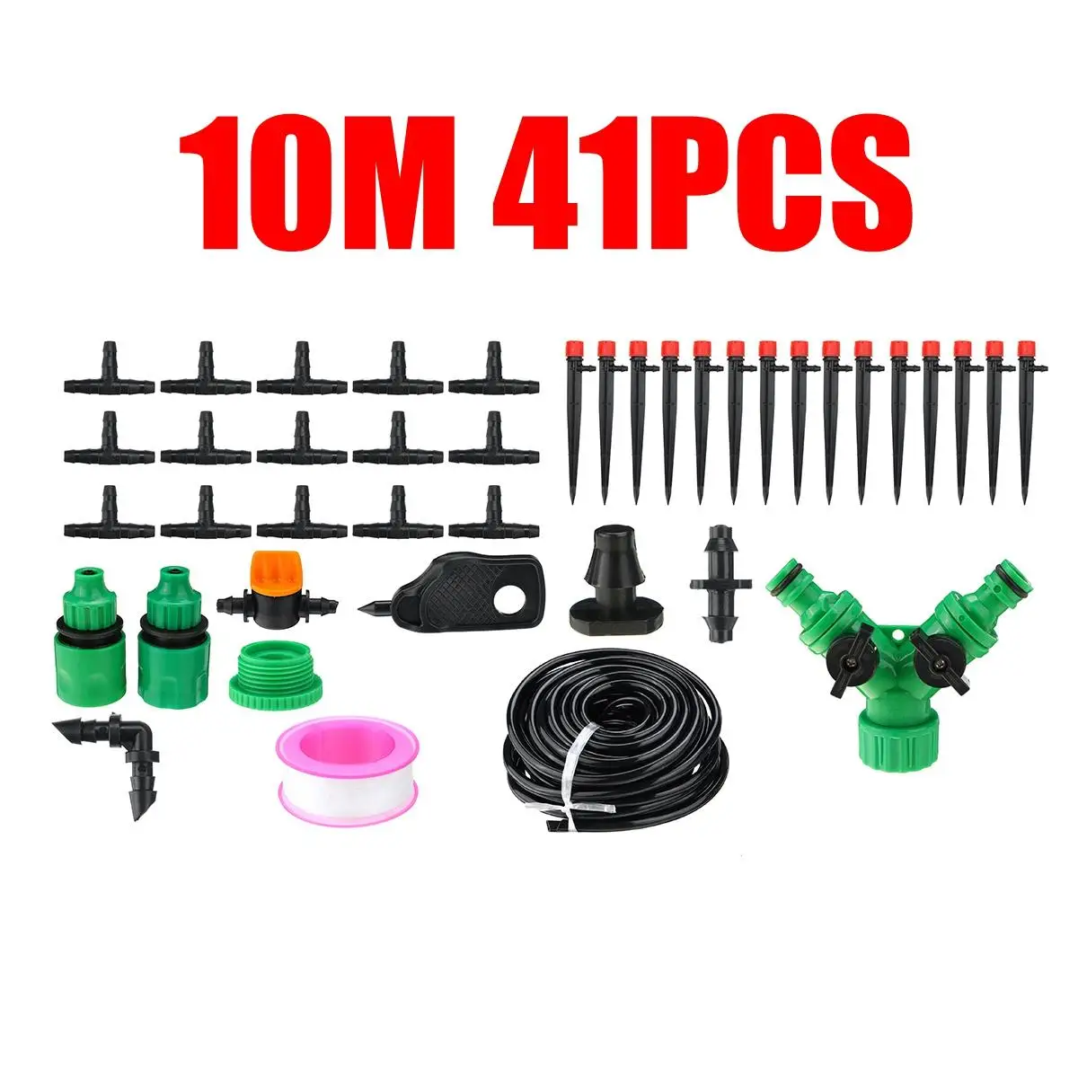 10-60M DIY Drip Irrigation System Automatic Watering Irrigation System Kit Garden Hose Micro Flow Drip Watering Kits Adjustable 