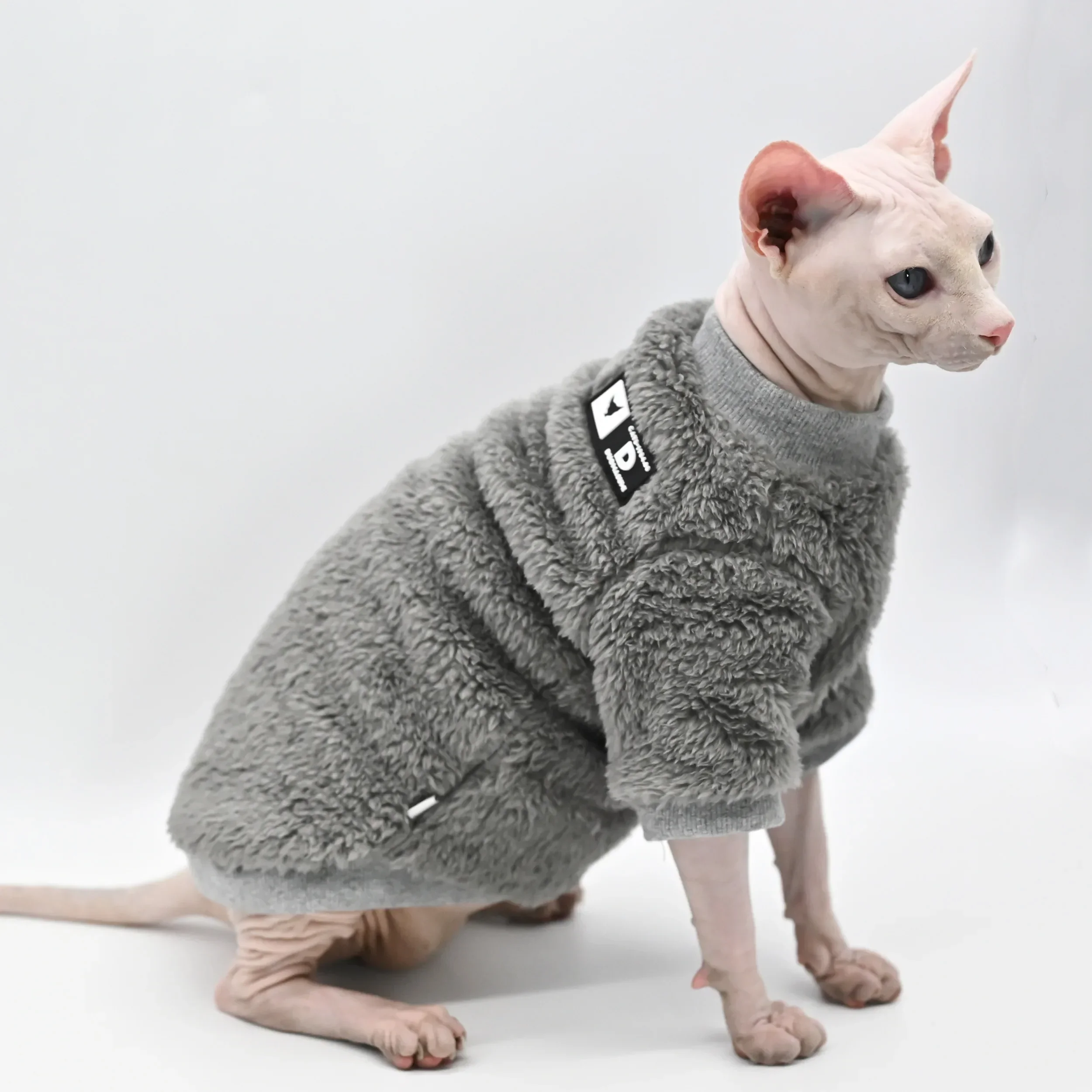 DUOMASUMI Suéter de inverno para roupas de gato Sphynx Moda Roupas de gato  macio Conforto engrossado Roupas de gato sem pêlos - AliExpress, image size:2500x2500