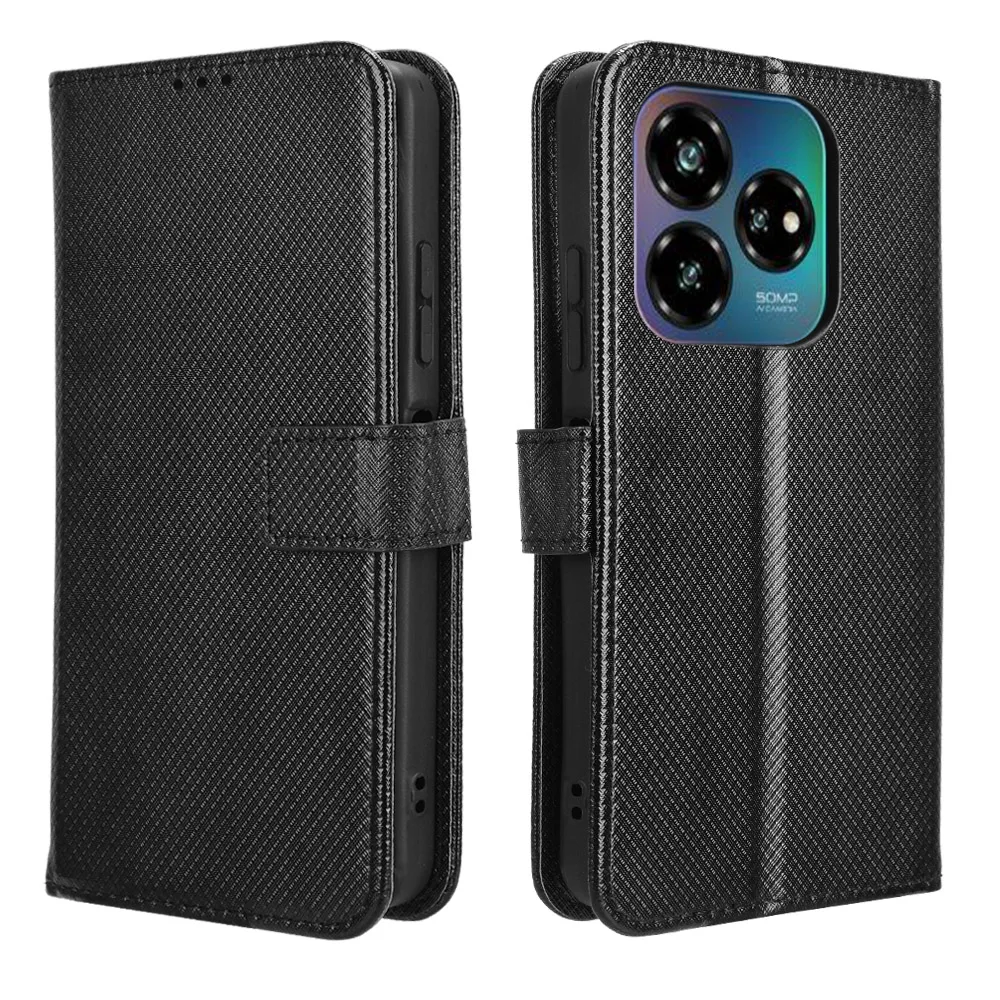 Leather Wallet Cover with Book Stand and Card Protection