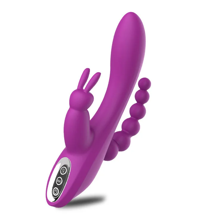 12 Modes G Spot Rabbit Vibrator Clitoral Stimulator Anal Triple Curve Massager Anal Beads Sex Toys For Women Couples Dildo
