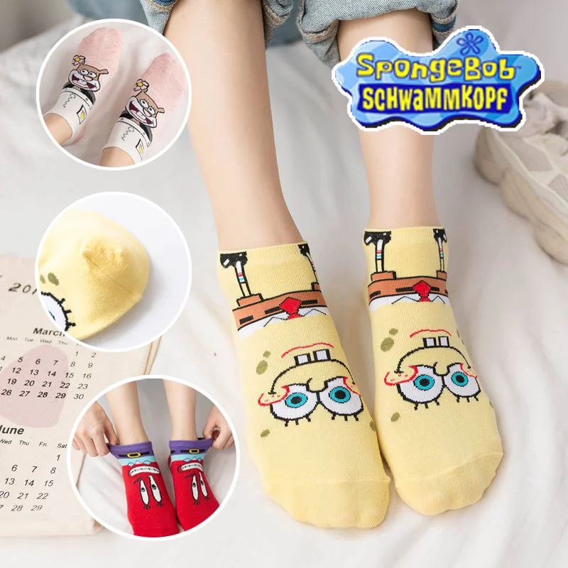 SpongeBob SquarePants Imagination Bob Light Weight Cotton Crew Socks