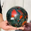 Natural African Blood Stone Quartz Sphere Crystal Ball Reiki Healing 5