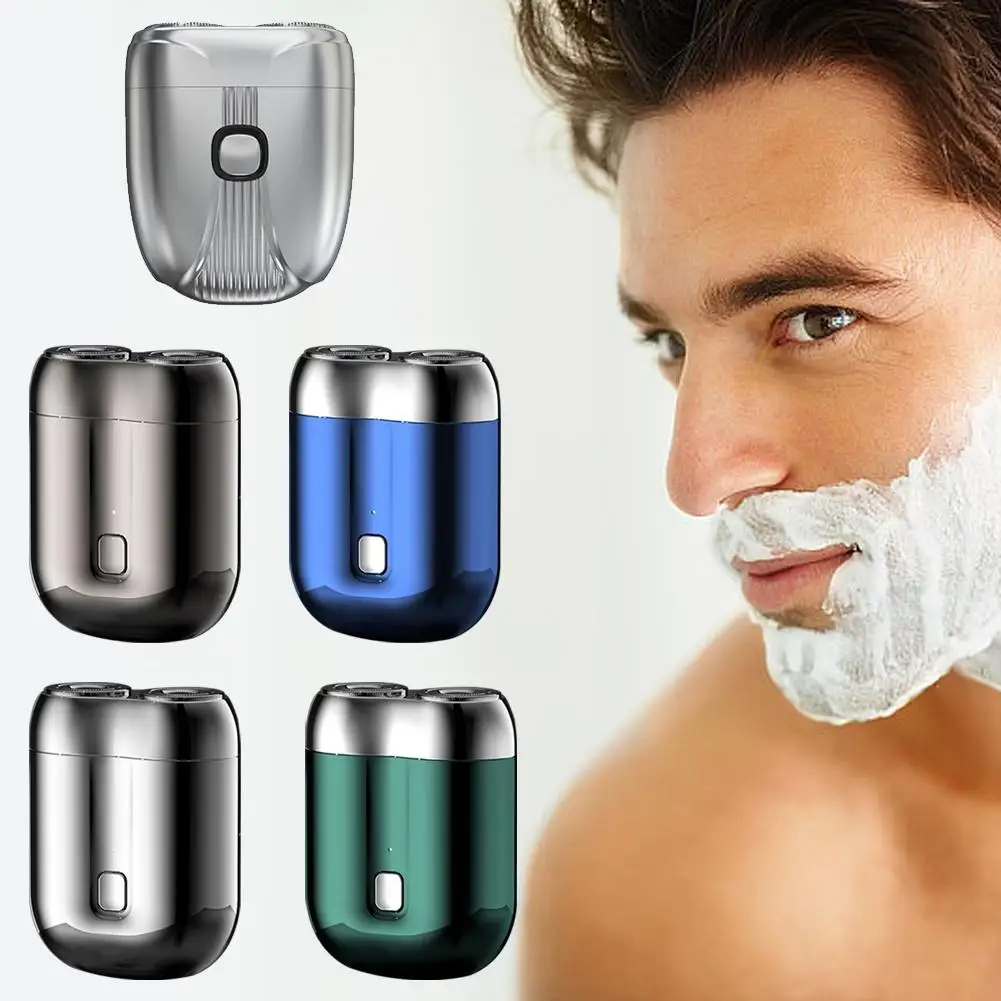

Mini Electric Razor for Men Waterproof Shavers for men Electric Shavers Wet & Dry USB-CRechargeable Portable Leather S3B1