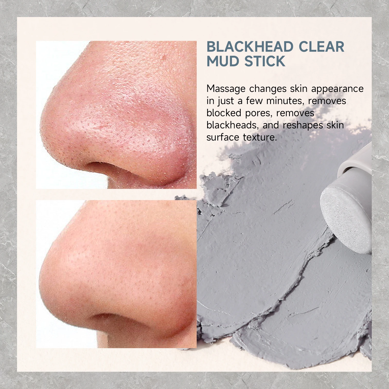 Description Picture 4 of itemNose Blackhead Remover Cream Exfoliates Cleanses Pores Adsorbs Oil Stains Moisturizes Gently Cleanses Face Stick Makeup