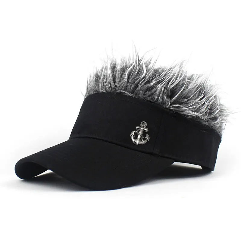 Czapka z daszkiem ozdobiona stopowymi ozdobami, takimi jak kotwice i głowy krow, odpowiednia do spędzania wolnego czasu na świeżym powietrzu zarówno dla mężczyzn, jak i kobiet.