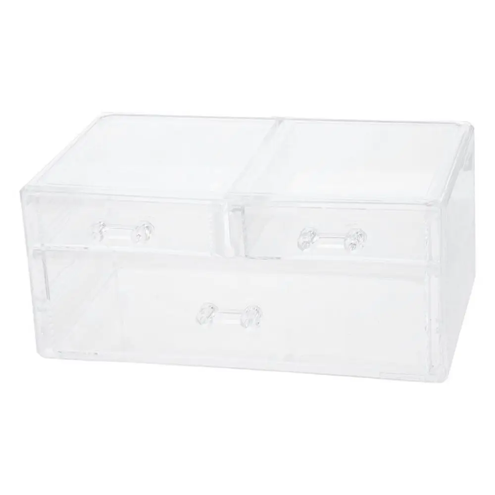 Clear Plastic Drawer Organizers Stackable Desktop Display Holder Desk Accessories Workspace Organizers Desk Organizer