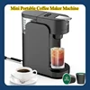 Mini Portable Coffee Maker Machine Multi-functional Purpose Home Mini Automatic Espresso Machine Capsule/powder Dual 1