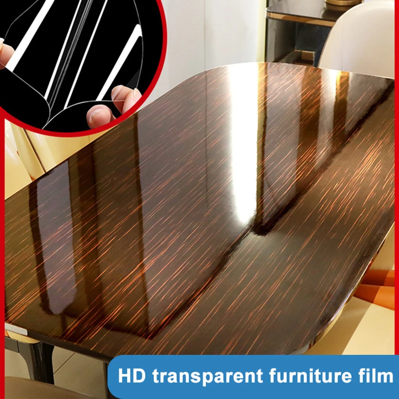 

Adhesive Table Protective Film Glossy Clear Protection Anti-scratch Heat Resistant Furniture Stickers For Home Protective Film
