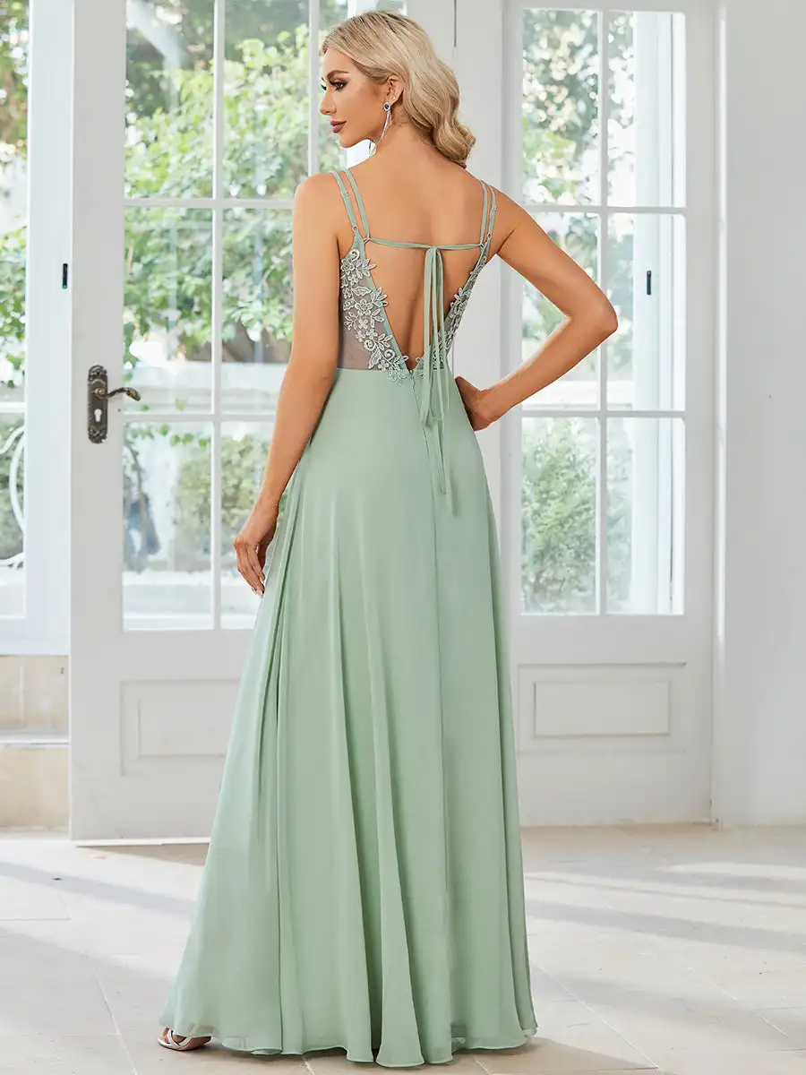 green emerald velvet dress Mint Breeze Gown | Liylah main image 1