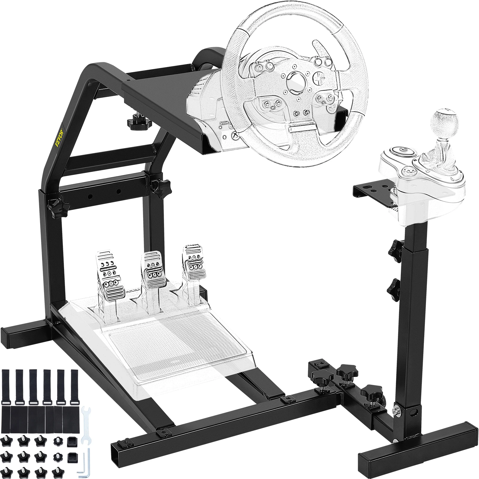 Support De Volant Pour PS5 Avec Ventouses - Stabilisateur Pour Jeux De Course - ABS Robust - Compact 23x13x10 Cm - Améliore Contrôle Et Immersion