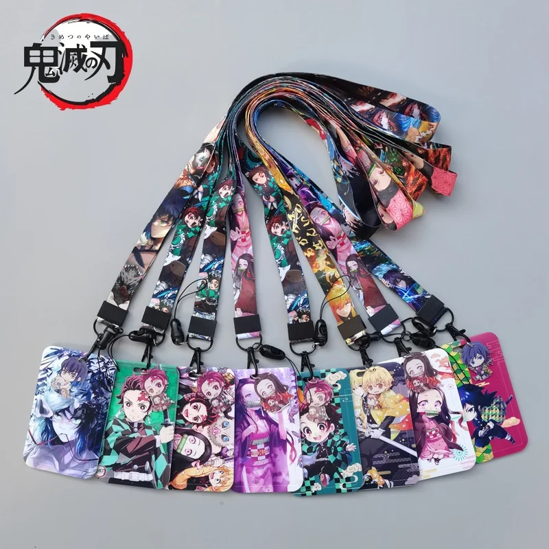 Dämon Slayer Cartoon Kartenhalter Luffy Arbeitskarte Student Kartenhalter Lanyard Handy Lanyard Männer Frauen Mode Peripherie