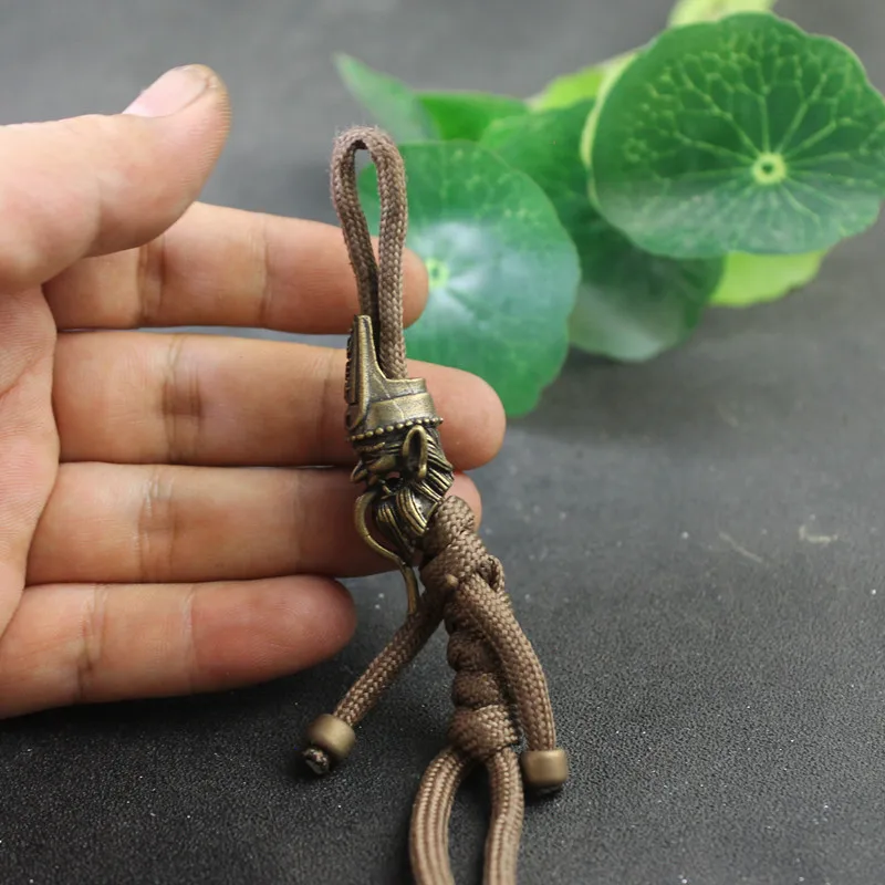 Paracord Bead Keychain Chinese Ghost Officer Knife Beads Keychain