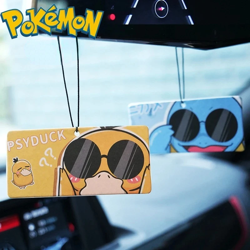 Pokemon Cartoon Car Fragrance Squirtle Psyduck Bulbasaur Fette Profumate Profumo Deodorante Decorazioni Profumate Ciondolo Regalo