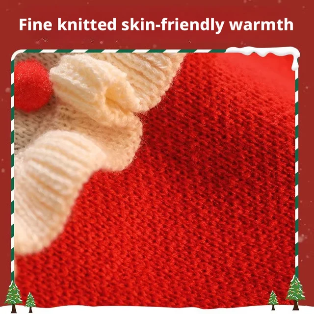 Christmas Pet Cat Costumes Sweater Cute Kitten Santa Claus Clothes For Small Medium Dogs Holiday Party Dress Warm Winter Clothes 4