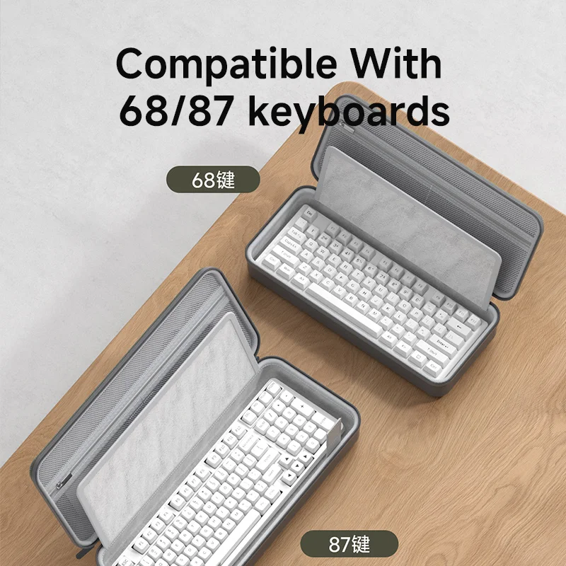 Hagibis Keyboard Portable Carrying Case 68/87 Keys EVA Travel Pouch Electronic Organizer Travel Case Bag Hardshell Shockproof