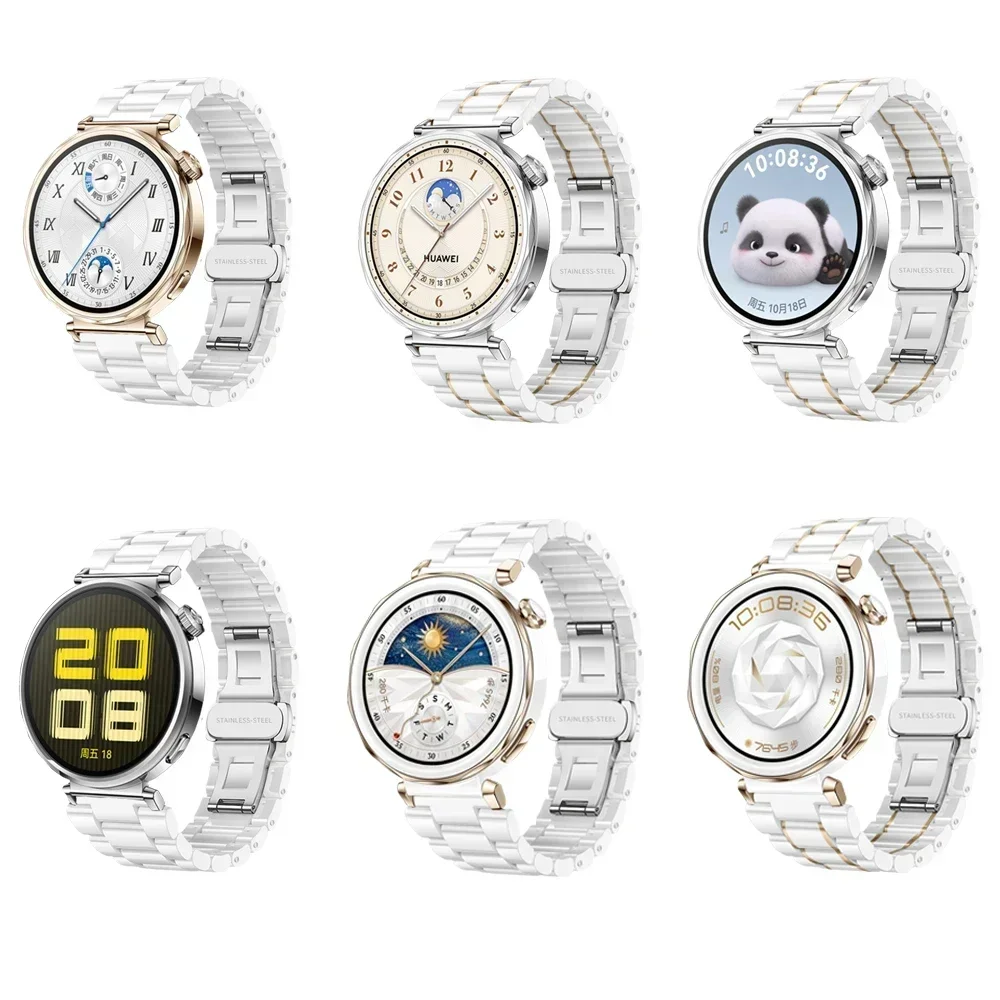 Elegant 18mm Ceramic Strap Women's Bracelet Wristband