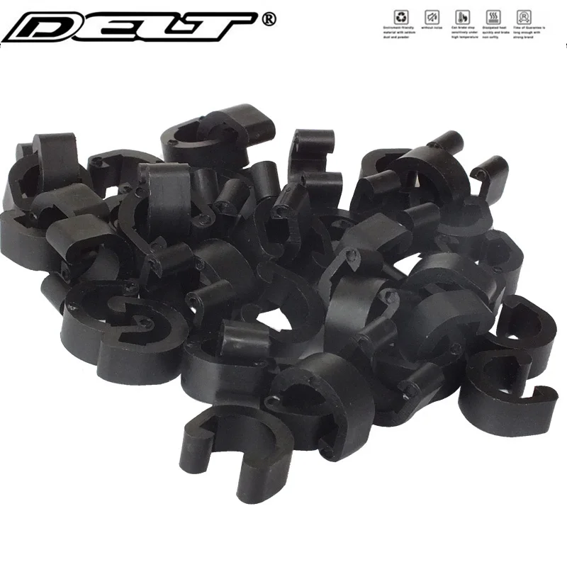 

10/100pcs Cycling Plastic C-Type Buckles Clasps Brake Cable Pipe C-Clips Transmission Lines Pipes Fixation Snap Clips Bike Part